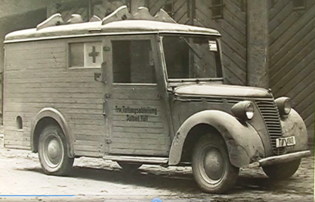 Rettungswagen der Freiwilligen Rettungsabteilung Solbad Hall verwendet nach Kriegsende | Foto: Freiwillige Rettung Hall