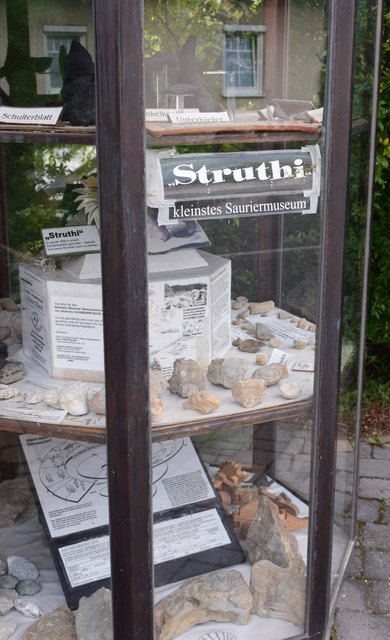 kleinstes Sauriermuseum am Hauptplatz Muthmannsdorf