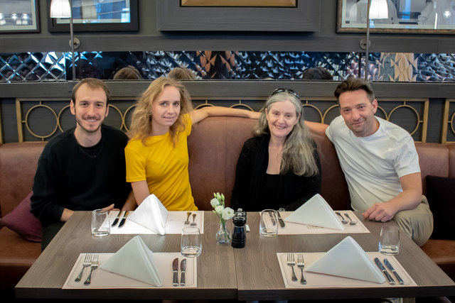 Theater-Team: Thomas Marchart, Katharina von Harsdorf, Regisseurin Elisabeth Biedermann und Christian Kainradl.