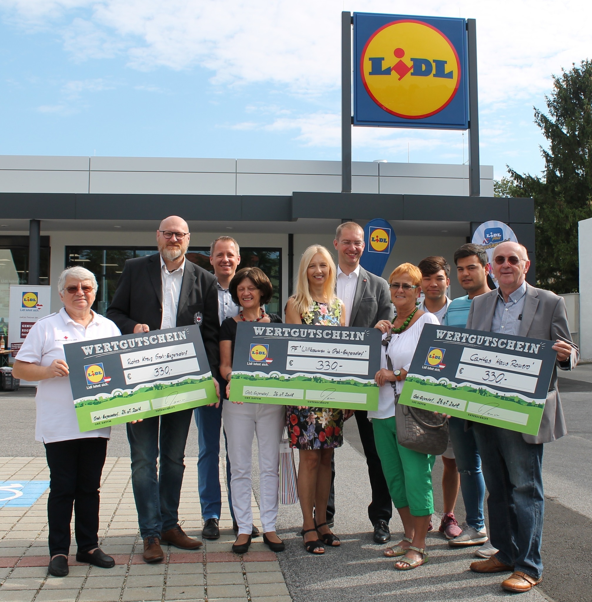 LidlEröffnung mit Spendenübergabe in GroßEnzersdorf Gänserndorf