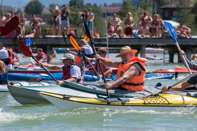 Auch Seekirchens Vizebürgermeister Walter Gigerl war bei der fünften Fischachmeisterschaft mit von der Partie. | Foto: Moser Albert