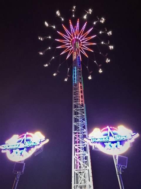 In schwindelerregender Höhe von 80 m geht es am 75. Villacher Kirchtag mit schönsten Blick auf das Kirchtagsgelände so richtig rund! NOCH EIN KRÄFTIGES "G´SUND" und "PROST!"