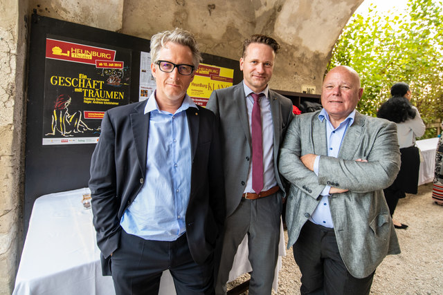 Präsident des Rotary Club Völkermarkt Klaus Hollauf (mitte) mit seinen beiden Sekretären Andreas Jerlich und Igor Pucker