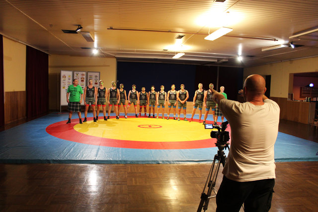 Die Ringer des KSV Söding sind mitten in den Dreharbeiten eines Video-Clips. | Foto: Ortner