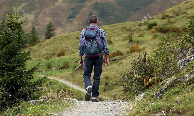 Wanderer verloren Orientierung
