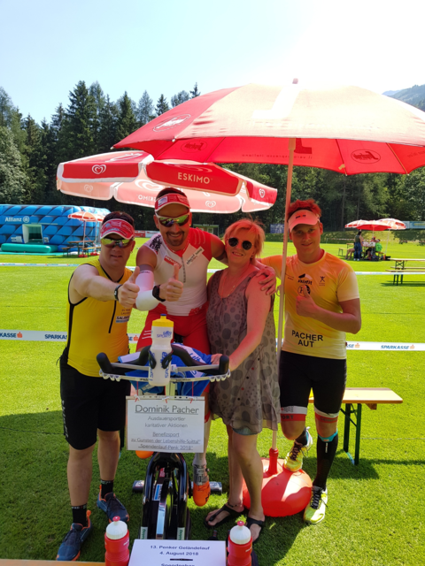 Dominik Pacher, Alexander Radin und weitere Engagierte organisierten einen Spendenlauf zugunsten der Lebenshilfe Spittal | Foto: KK/Pacher