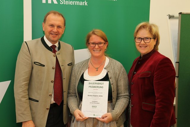 Barbara Stuphann-Jeitler aus Lindegg holte sich mit ihrem Vollkornbrot den Landessieg. | Foto: LK Steiermark