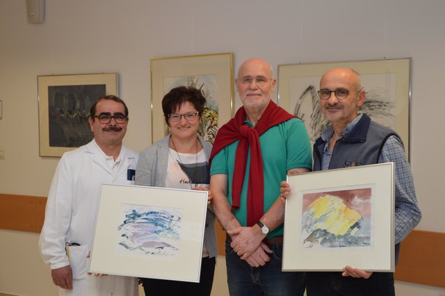 Primar Friedrich König, Beatrix Schwarz, Anton Ehrenberger und Oberarzt Kurt Dörre.