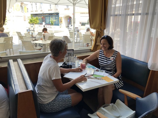 Interview im Café Central