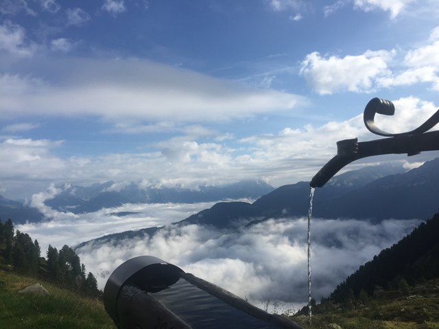 Morgenstimmung auf der Karhütte oberhalb von Sautens