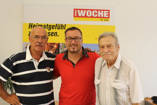 Otto Retzer (links) und Adi Peichl (rechts) mit WOCHE-Chefredakteur Peter Michael Kowal | Foto: WOCHE