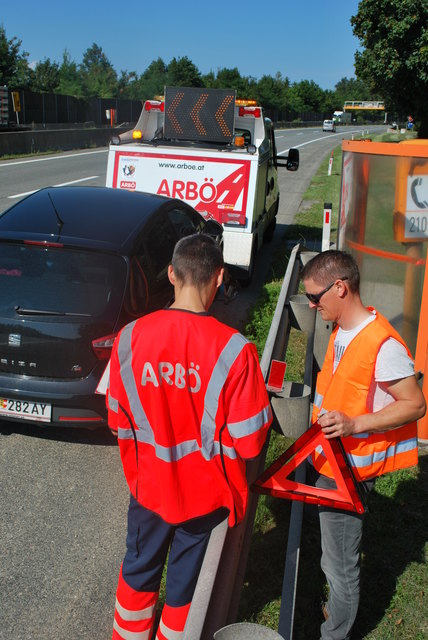 Wichtig: Bei Pannen auf die Sicherheit achten.