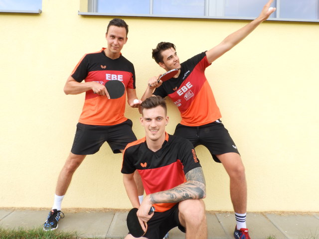 Das eingespielte Team: Janez Tomse (31, Spielertrainer), Patrik Sukic (22) und Robbie Privasnik (18, von links)