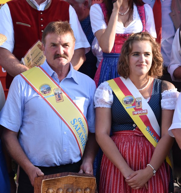 Reinhard Prutej und WOCHE-Salamiprinzessin Corinna Pircer