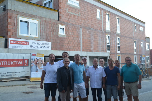 Die OSG lud zur Gleichenfeier vom "Central" in der Bankgasse, Großpetersdorf.