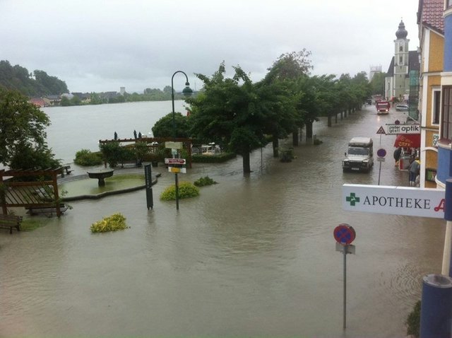Hochwasser in Aschach, 2013. | Foto: privat