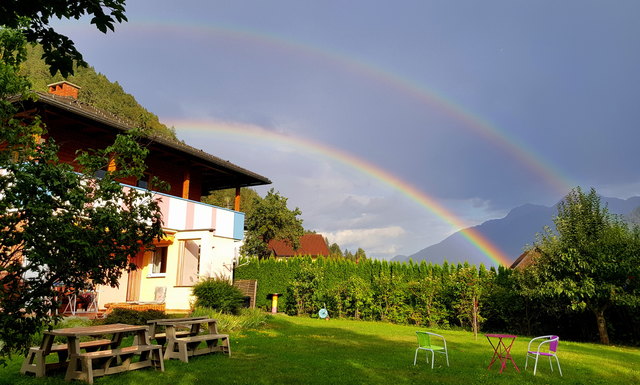 wunderschön gestern gesehen aus unserem Garten