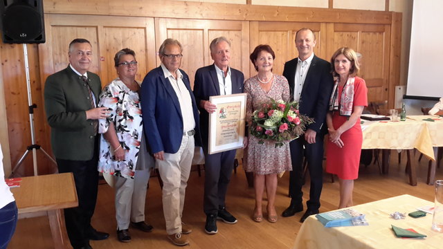 Erich Zauner, Marlene Bamberger, Kurt Bamberger, Franz Laimighofer, Monika Laimighofer, Franz Gangl und Andrea Eder-Gitschthaler. | Foto: Seniorenbund St. Georgen