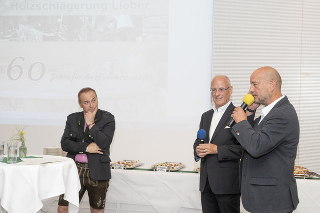 Leoben, Oesterreich, 21.08.2018, Leute. Bild zeigt  ein Feature vom Wirtschaftsfrühstück, 60 Jahre Forstunternehmen Lieber. Foto: klauspressberger.com