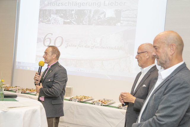 Leoben, Oesterreich, 21.08.2018, Leute. Bild zeigt  ein Feature vom Wirtschaftsfrühstück, 60 Jahre Forstunternehmen Lieber. Foto: klauspressberger.com