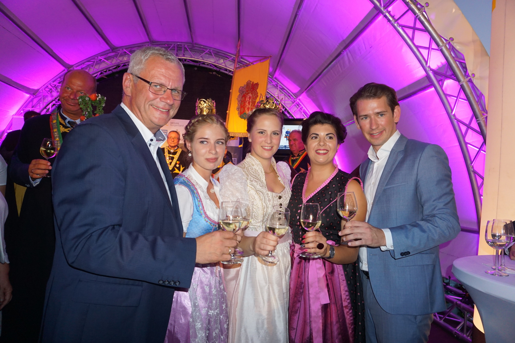 Kurz und die neue Weinkönigin Eisenstädter Wein & Genusstage