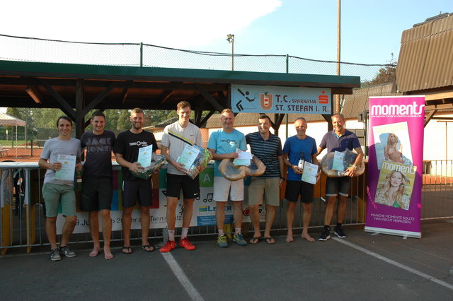 Die Organisatoren mit den besten Spielern der 15. "Matchball-Steiermark-Trophy".