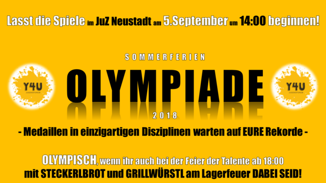 Das Y4U lädt zur Sommerferien Olympiade ein. | Foto: Y4U Jugendforum Braunau