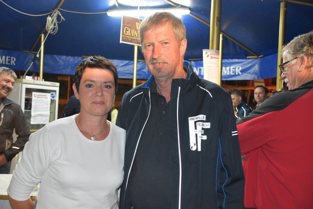 Ingrid Korak und Kommandant Franz Luschin (FF St. Stefan bei Haimburg)