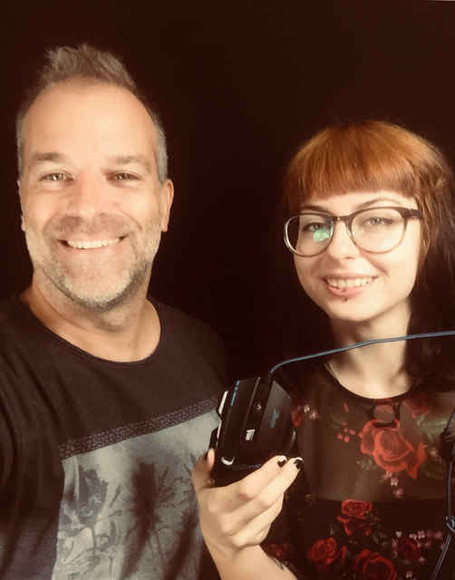 Christof Schlegel und Vivienne Depauli kreierten gemeinsam ein Spiel. | Foto: Schlegel