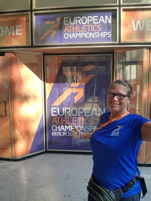 Monika Rossmanith bei der Leichtathletik-Europameisterschaft.