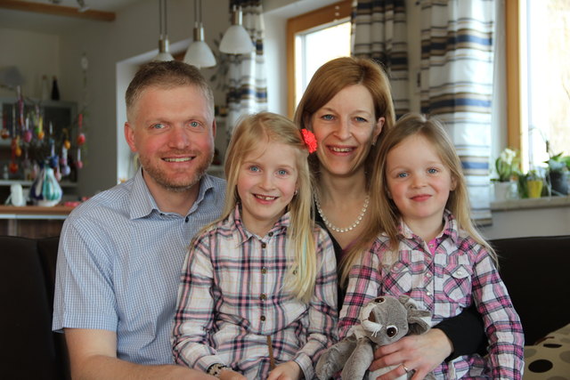 Klaus Preining mit seiner Familie