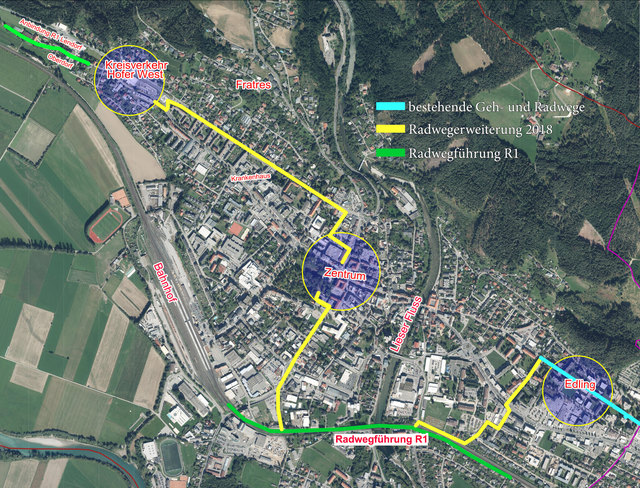 Das Radwegnetz in Spittal ist derzeit in der Probephase | Foto: KK/eggspress