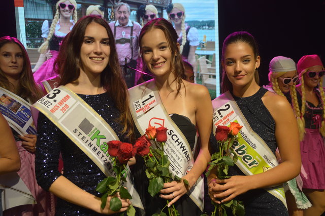 Die Siegerinnen: Sabrina Tengler (3.), Miss Inform Sophia Werner und Vizemiss Inform Kira Miklos