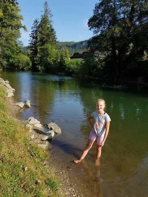 Nein! Aber eine richtige Erfrischung findet Claudia hin und wieder auch in der Sattnitz!