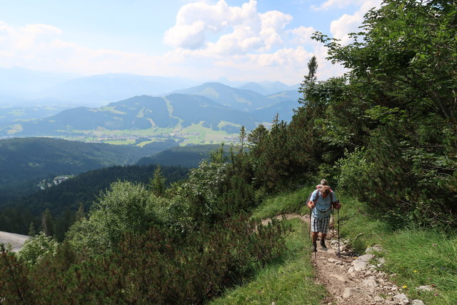 ein Steig führt uns rauf zur Gruttenhütte