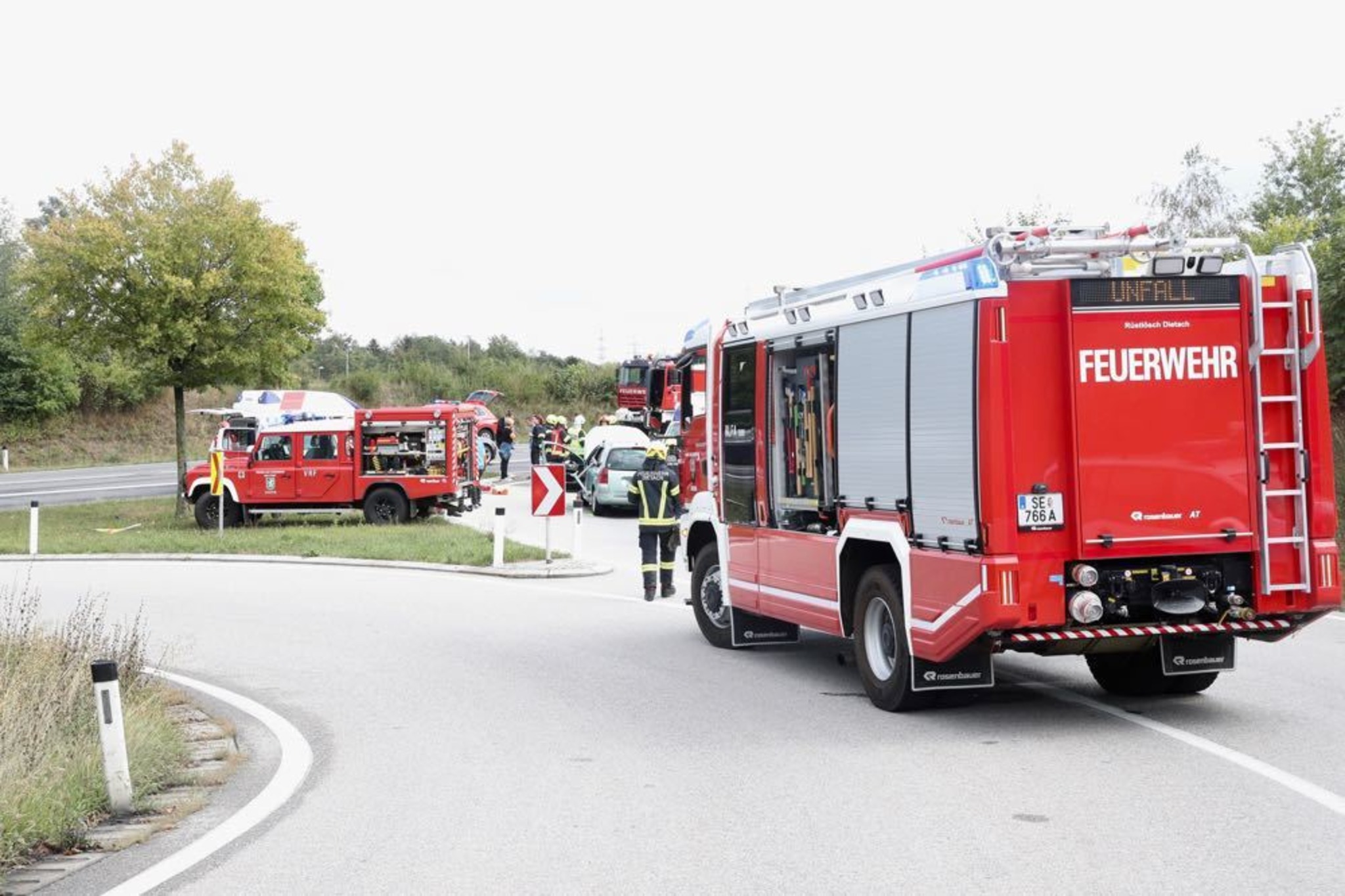 Schwerer Verkehrsunfall auf der B 309 - Steyr & Steyr Land