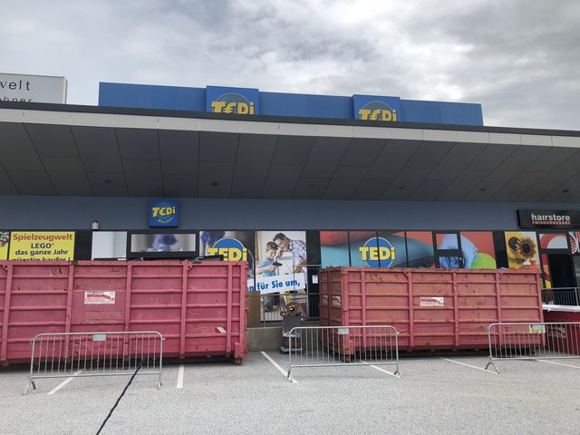 Die "T€di"-Filiale im Voitsberger Einkaufszentrum Blue Sky ist bis 4. Oktober geschlossen.