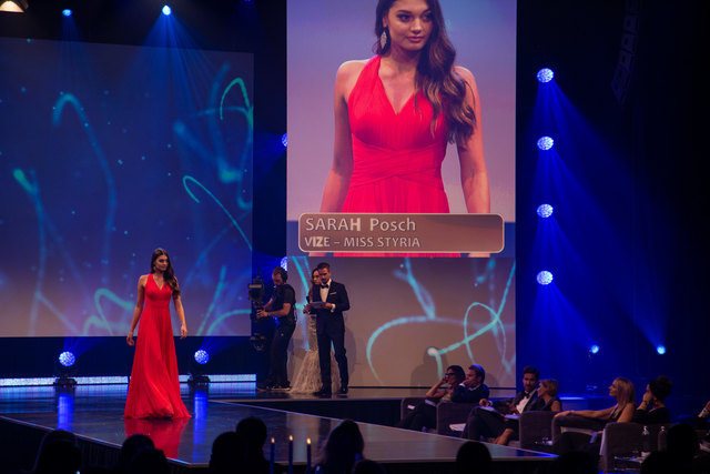Souverän: Yvonne Posch bei der Miss-Austria-Wahl | Foto: bywilliams