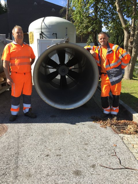 Die riesigen Lüfter in den Tunneln im Packabschnitt werden gewartet. | Foto: Asfinag