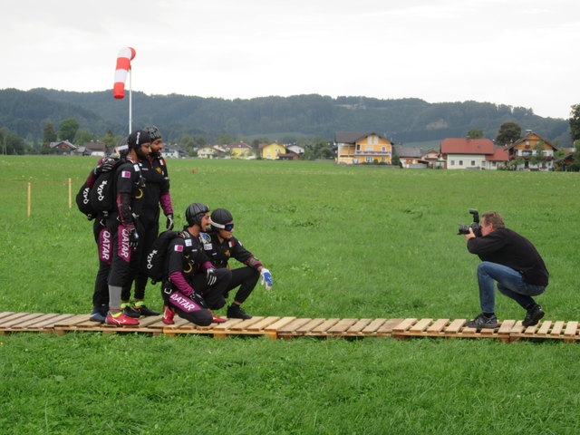 noch schnell ein Bild vor dem Aufstieg zum Absprung