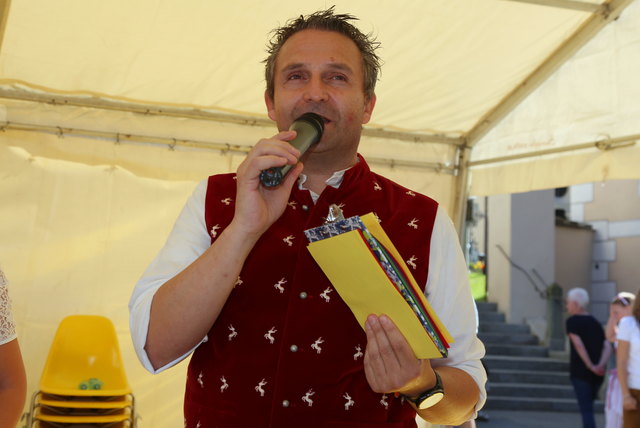 Moderator beim Rauriser Almabtriebsfest.
