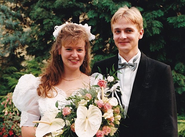 Hochzeit 1995: Renate und Thomas Füllerer aus Wöllersdorf. | Foto: Füllerer