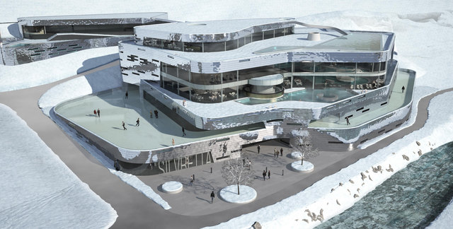 Eröffnung 2022/23: Die Silvrettaseilbahn AG investiert 60 Mio. Euro in die neue Silvretta Therme. | Foto: Visualisierung: Architekten Wimreiter & Krieger