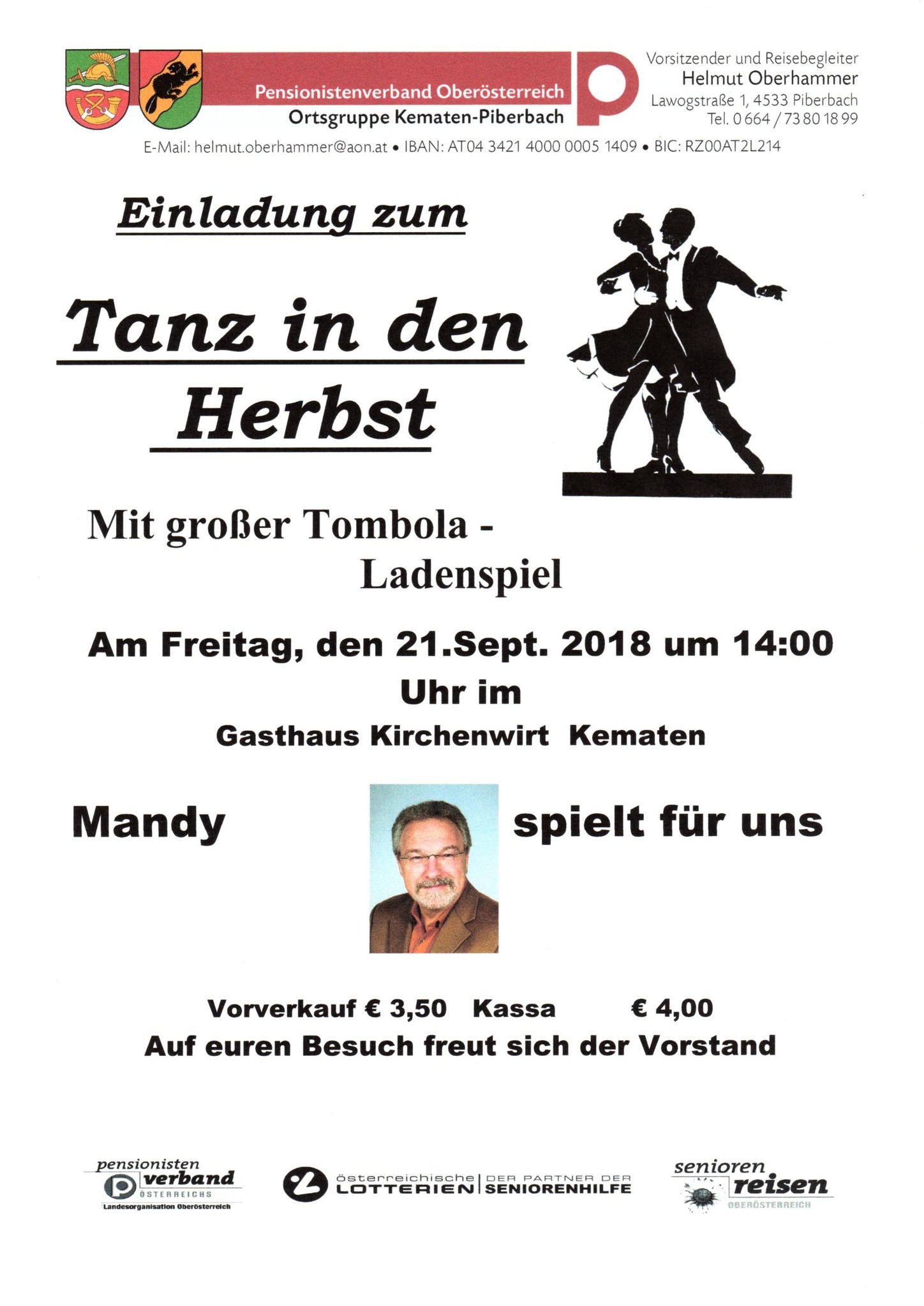 Tanz in den Herbst mit dem Pensionistenverband KematenPiberbach Linz