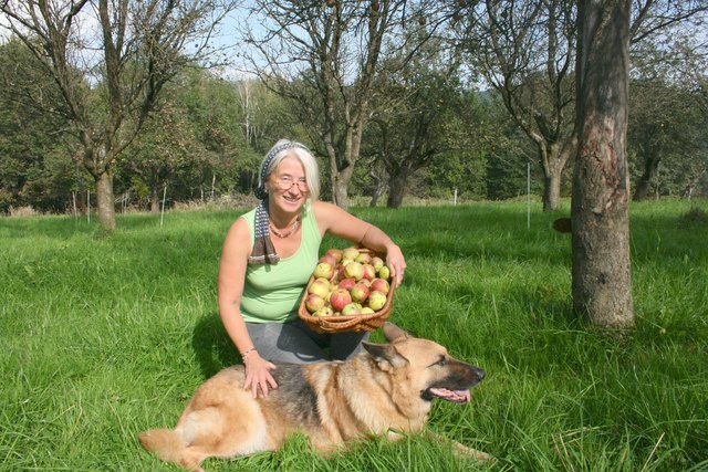 Brigitte Gerger von der "Wieseninitiative": Der Pressobstpreis ist enorm gesunken.