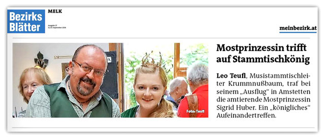 Danke an die Redaktion Melk für die Veröffentlichung dieses pointierten Kurzberichtes in der Melker Ausgabe...!!
