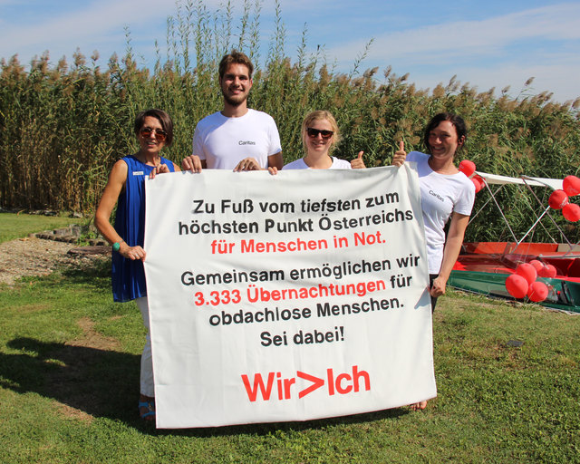Caritas-Direktorin Edith Pinter (li.) unterstützt die Aktion.