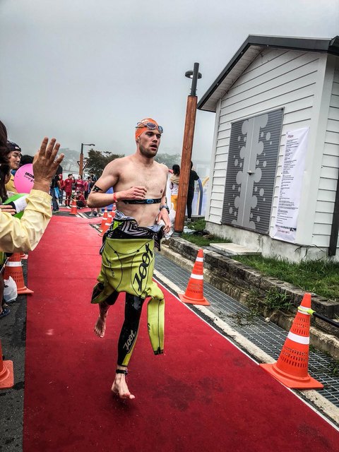 Nach dem Schwimmen lag Pascal Gaar noch in Führung. | Foto: KK