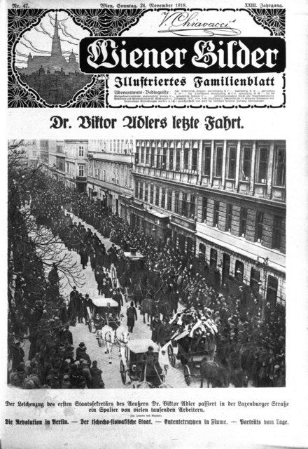 Die Zeitschrift "Wiener Bilder" widmete dem Leichenumzug des Gründers der Sozialdemokratie seine Titelseite. | Foto: Bezirksmuseum Favoriten