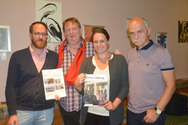 Informationsabend über Gedenkstätten in ehemaligen Konzentrationslagern: Peter Liszt, Horst Horvath, Rebecca Weiß und Erich Schneller